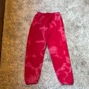 Custom Red Tie Dye Sweatpants Never worn